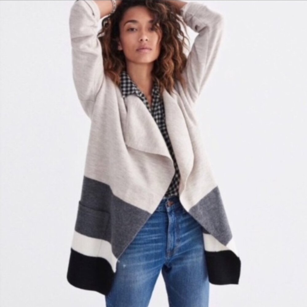 Madewell Meridian Striped Sweater Jacket XS/S